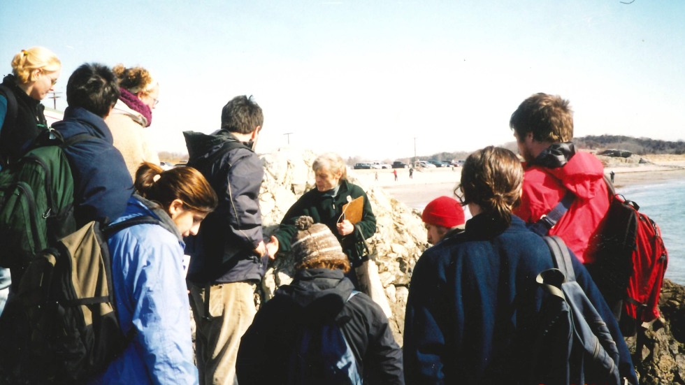 Jan teaching on a field trip 
