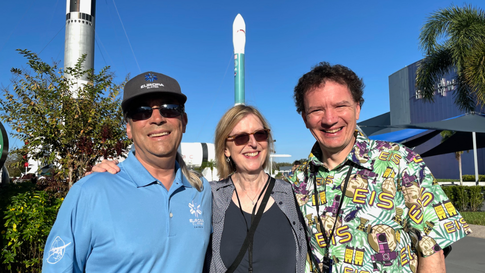 Bob Pappalardo (Research Associate 1995-2001), Louise Prockter (PhD 1999), and Geoffrey Collins (ScM 1996, PhD 2000). 