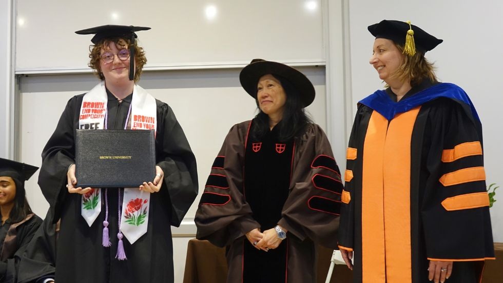 Quinn Cowing receiving degree
