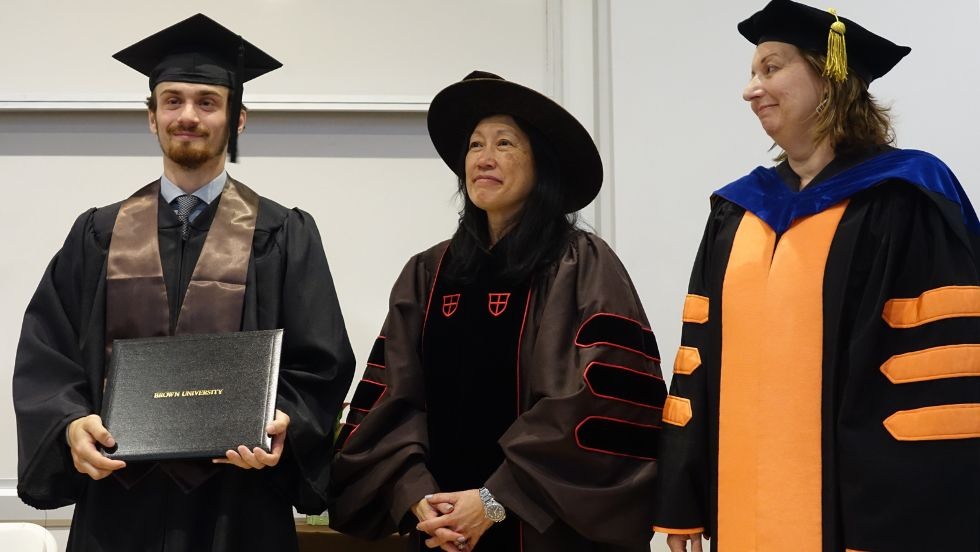 Gabriel Traietti receiving degree