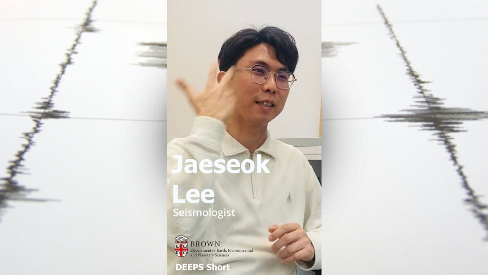 A thumbnail from the video, featuring Jaeseok Lee speaking about seismology.